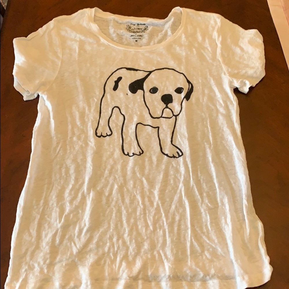 J Crew “Dog” Linen Tee